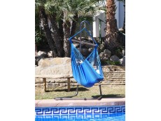 HAMAC CHAISE BLEUE SUPPORT METAL
