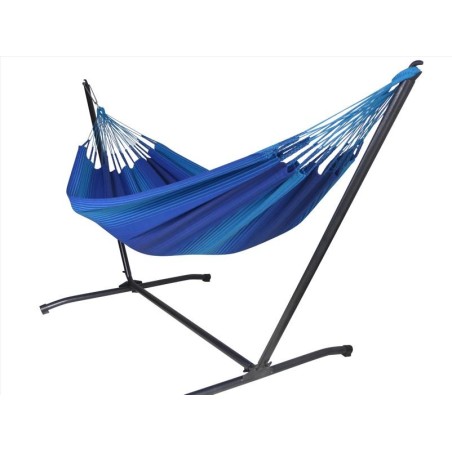 hamac bleu avec support metal
