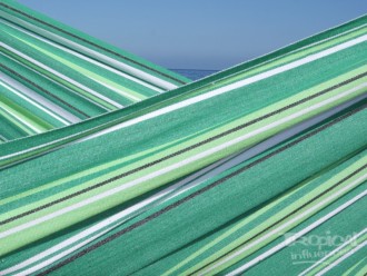 tissus bayadère vert hamac