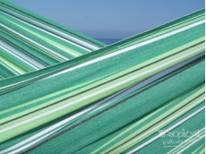 tissus bayadère vert hamac