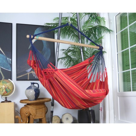hamac chaise rouge intérieur