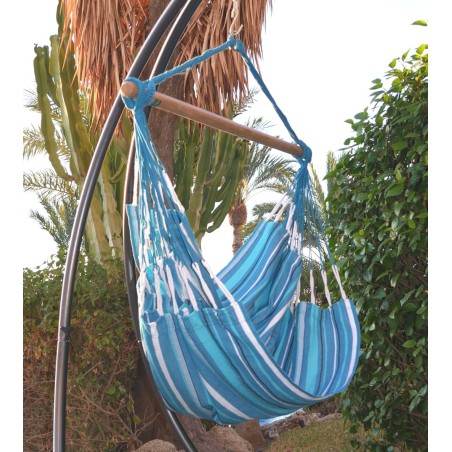 CHAISE HAMAC BLEU BLANC