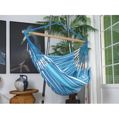 hamac chaise xxl intérieur bleu