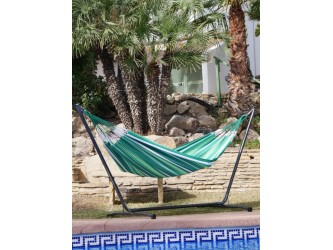 hamac vert piscine sur pied