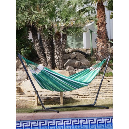 hamac vert piscine sur pied