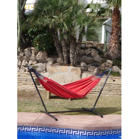 hamac rouge piscine