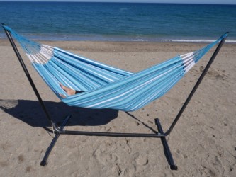 hamac plage bleu
