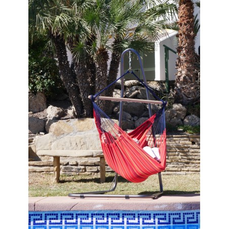 chaise hamac rouge