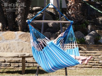 grande chaise hamac bleue