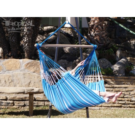 grande chaise hamac bleue