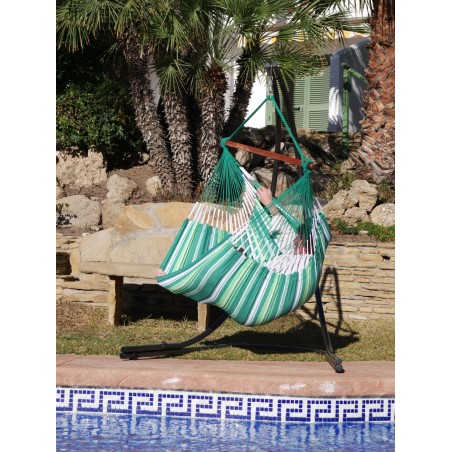 silla hamaca verde