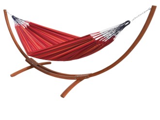 RED HAMMOCK WITH STAND