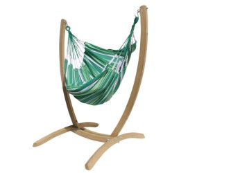 Albizia XXL Hanging Chair Hammock with Wooden Stand