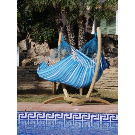 hamac chaise geante avec support bois
