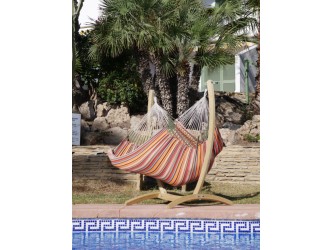 hamac chaise sur pied en bois