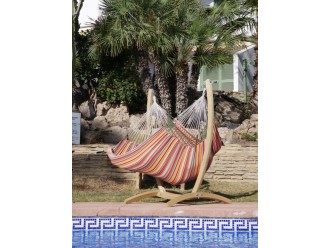hamac chaise sur pied en bois