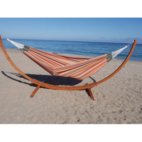 hamac support bois plage