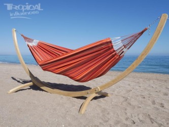 HAMAC AVEC SUPPORT ORANGE