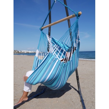 chaise hamac bleu