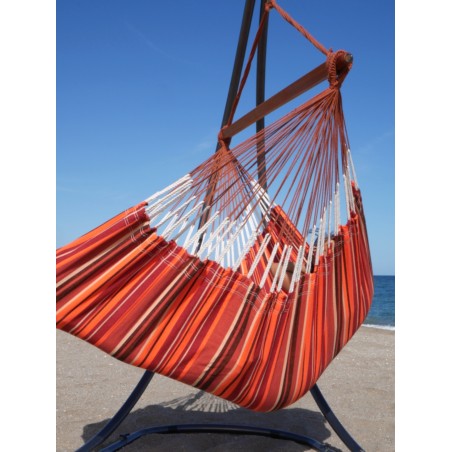 hamac chaise orange marron