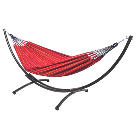 hamac rouge sur pied