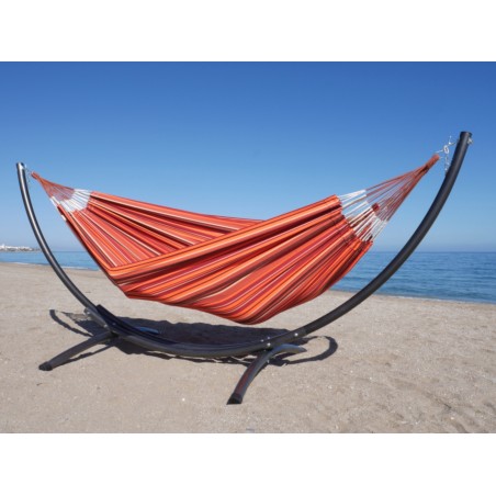 hamac orange avec support