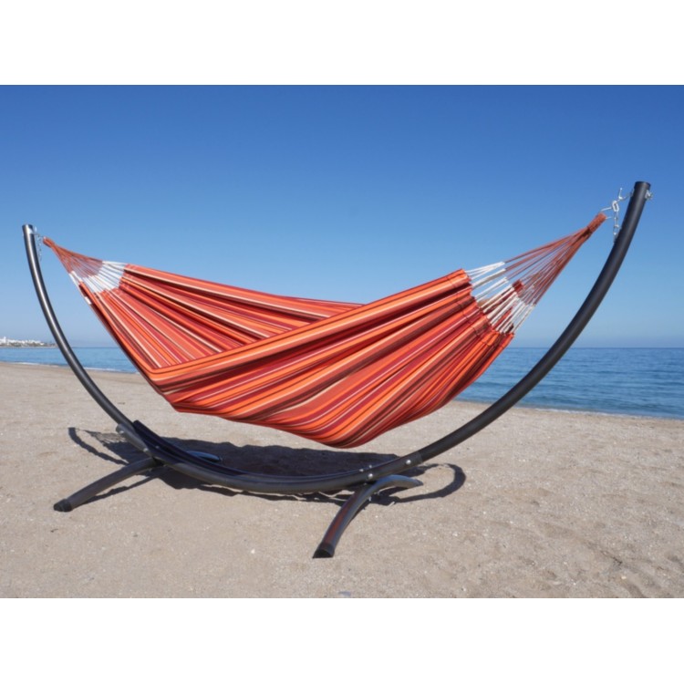 hamac orange avec support