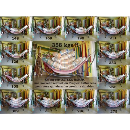 Support hamac Aztek Hamak Relax + hamac Cumbia XL écru