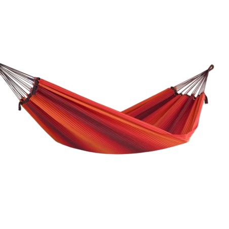 Hamac L orange avec marron sur fond blanc