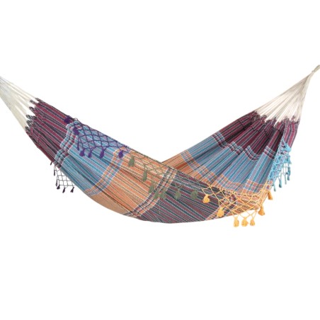 Hamac  Luxe VENEZUELA XXL multicolore sur fond blanc