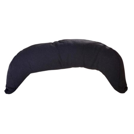 Coussin media luna noir sur fond blanc