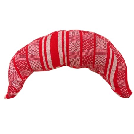 Coussin hamac poligono rouge sur fond blanc