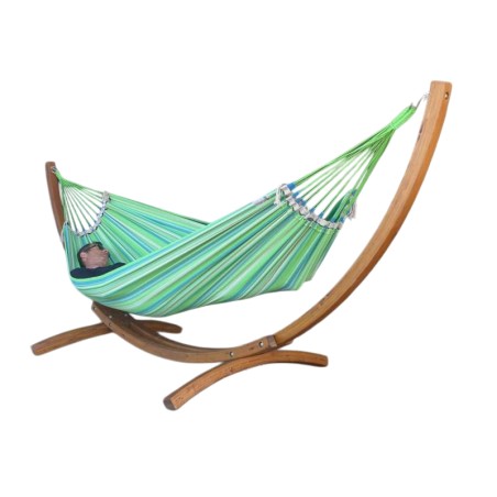 Hamac L vert sur support mélèze Mojito sur fond blanc