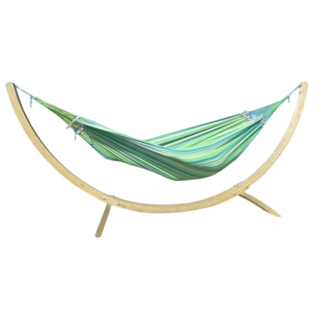 hamac XL vert sur pied de hamac sur fond blanc