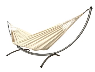 Soporte para hamaca Azteka Relax + hamaca Caribe XL color crudo