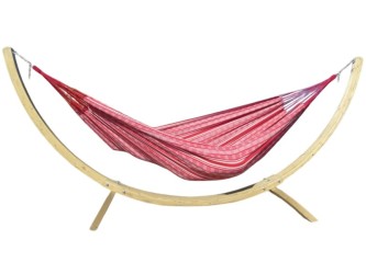 Maya XL Polygon Red Freestanding Hammock