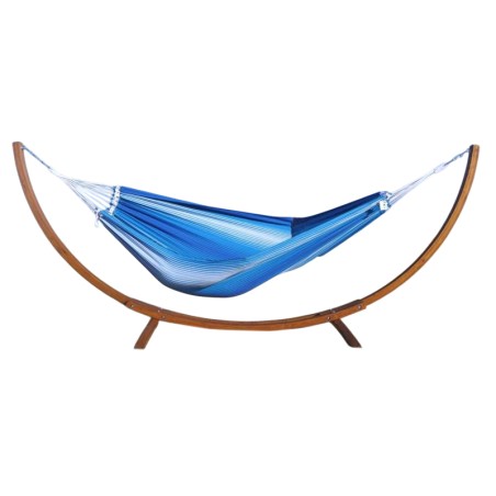 Hamac XL bleu avec support Latino L sur fond blanc