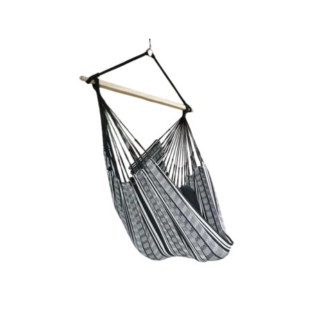 Hamac chaise noir sur fond blanc