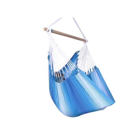 Hamac chaise bleu multicolore sur fond blanc