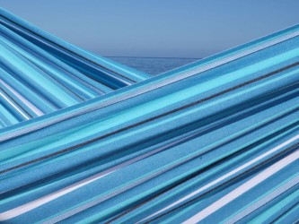 Échantillon de tissu de chaise hamac XXL bleu multicolore