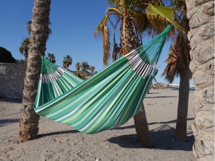 hamac vert multicolore