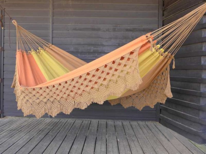 Hamac caramel a franges