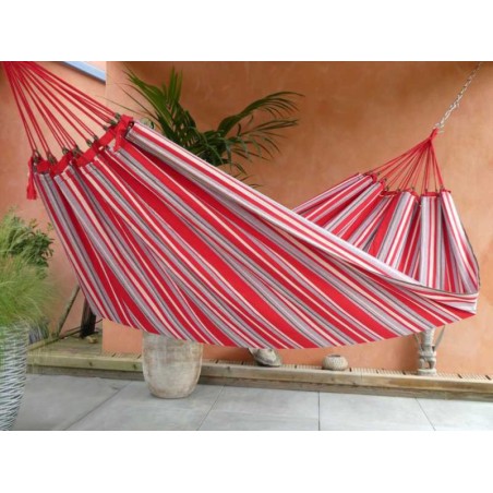 hamac rouge et gris