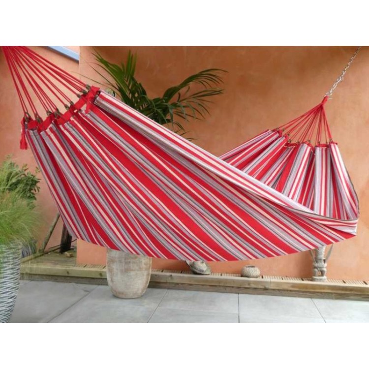 hamac rouge et gris