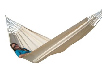 Hamac L unicolor ecru sur fond blanc