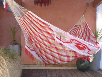 Hamac Grand Luxe WAYUU  marine bleu mordoré