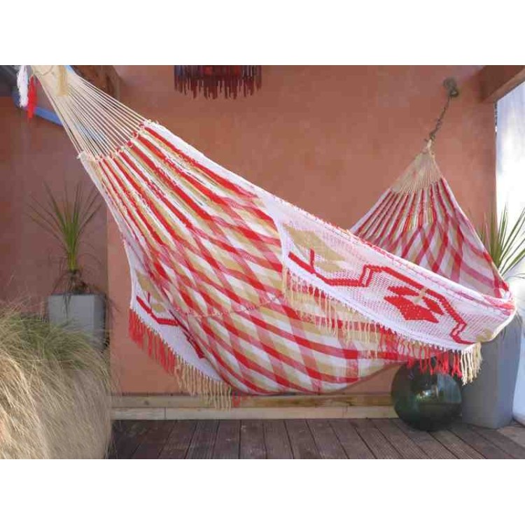 Hamac Grand Luxe WAYUU  marine bleu mordoré