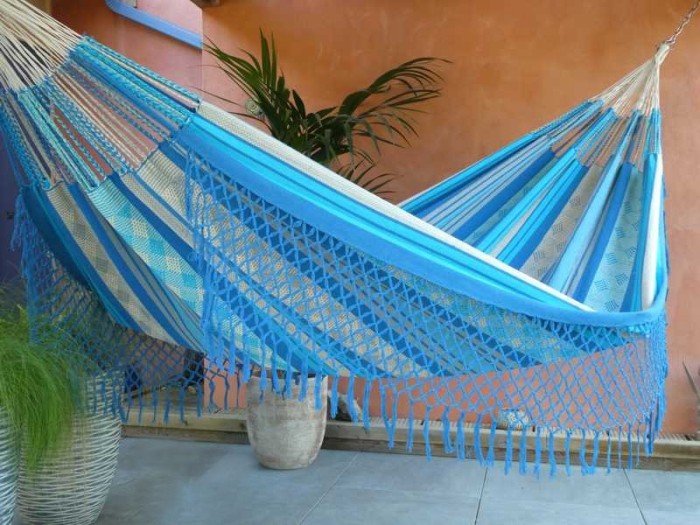 HAMAC BLEU FAIT MAIN