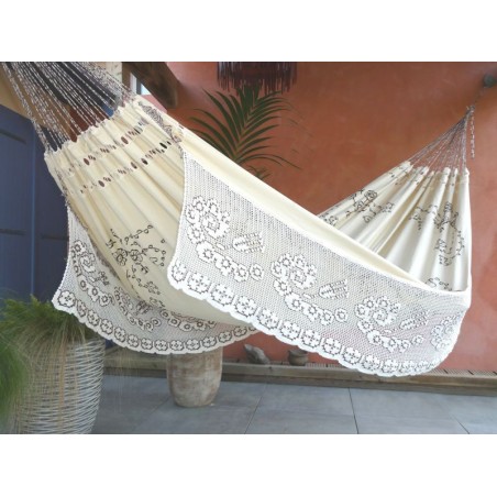Hamac ivoire brodé