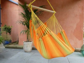 hamac chaise orange vert